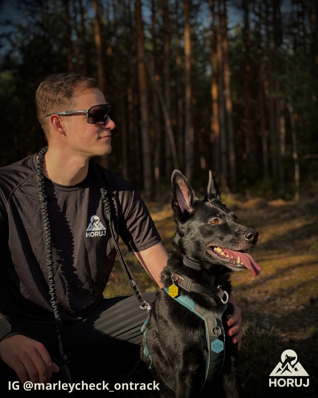 HORUJ Active Neon tričko - černé